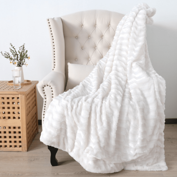 Plaid Imitation Fourrure Ours Polaire | Univers Plaid
