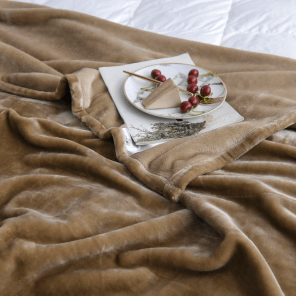 Plaid Polaire Luxueux Beige | Univers Plaid
