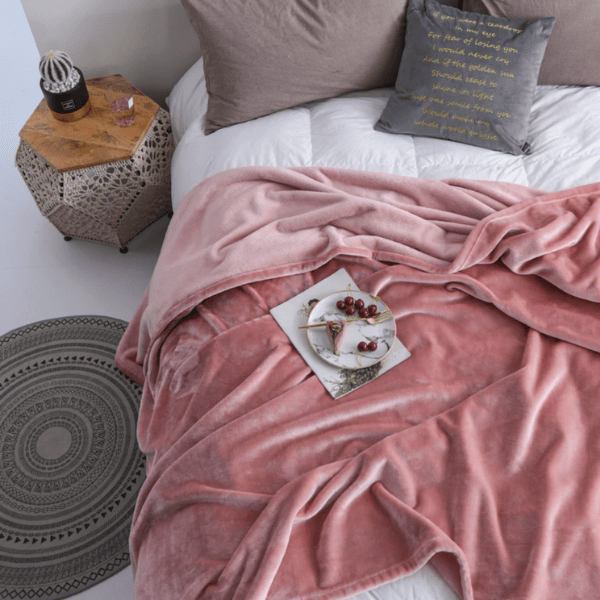 Plaid Polaire Luxueux Rose | Univers Plaid