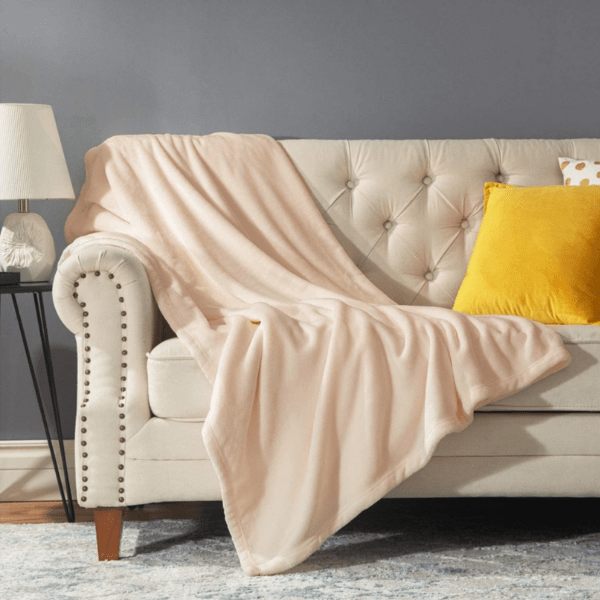 Couverture Plaid Polaire Beige | Univers Plaid