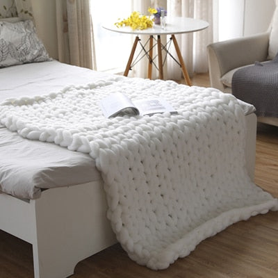 Plaid Tricot Blanc | Univers Plaid