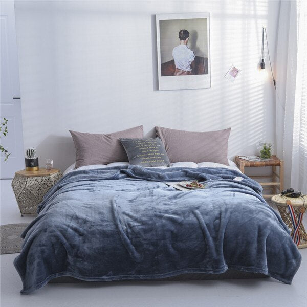 Plaid Polaire Luxueux Bleu | Univers Plaid
