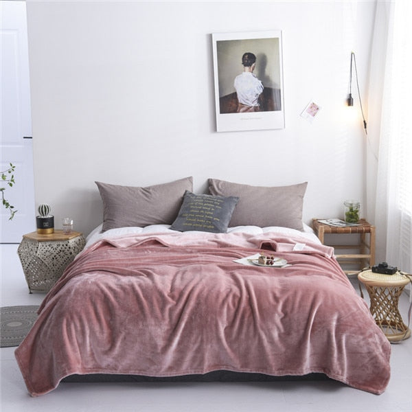 Plaid Polaire Luxueux Rose | Univers Plaid