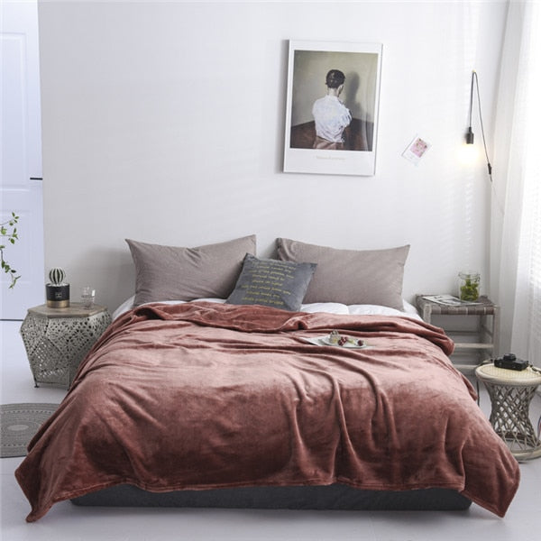 Plaid Polaire Luxueux Marron | Univers Plaid