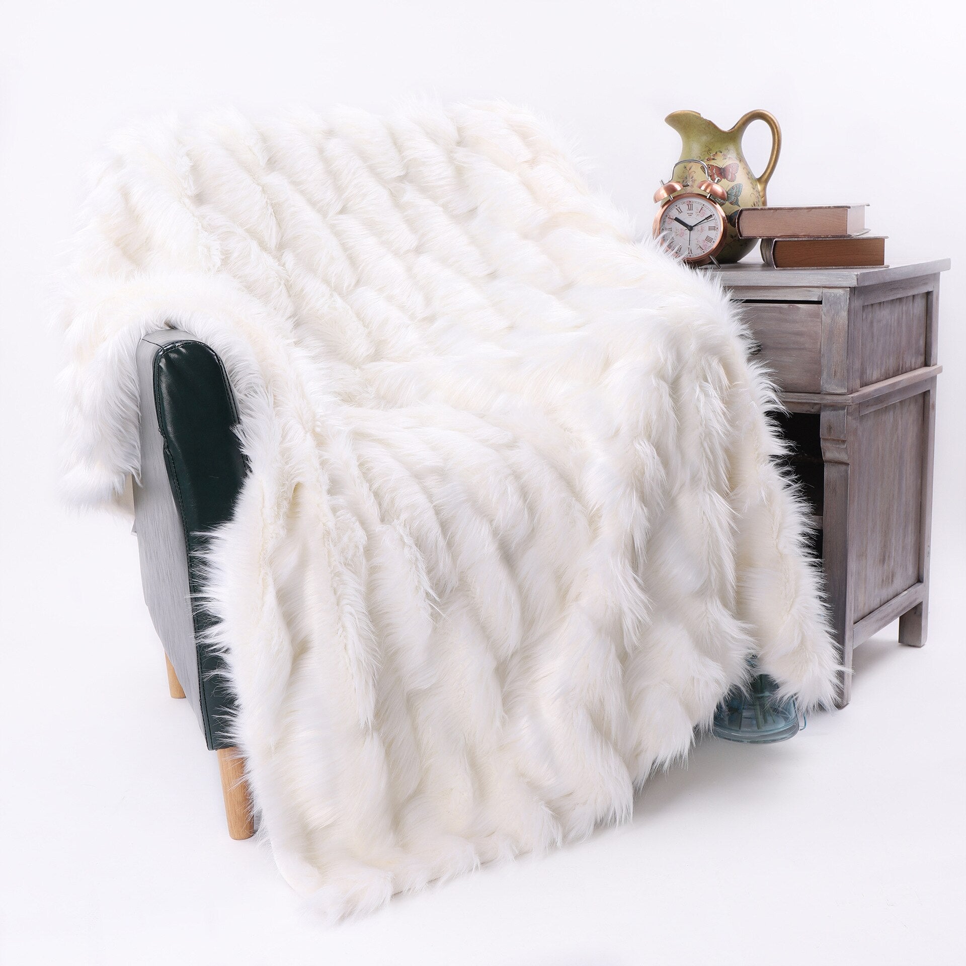 Plaid Fausse Fourrure Blanc | Univers Plaid