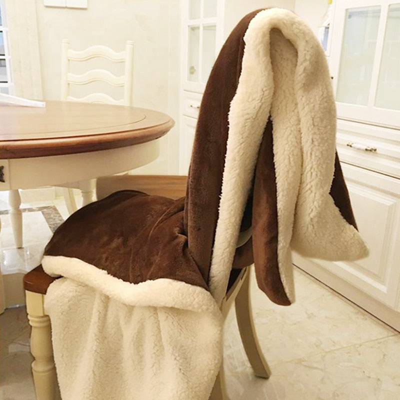 Plaid Laine Épais Marron | Univers Plaid