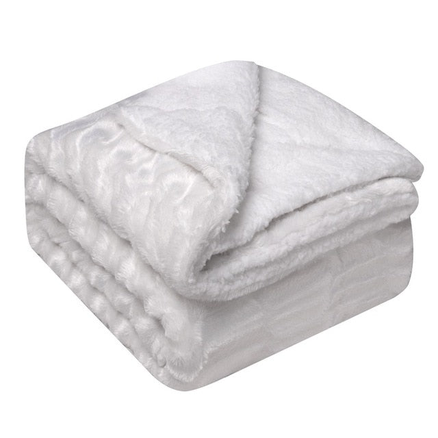 Plaid Imitation Fourrure Ours Polaire | Univers Plaid