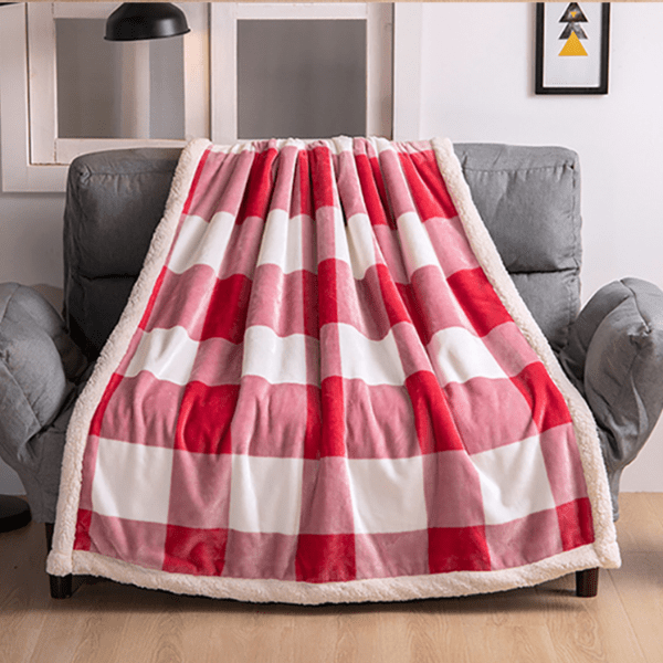 Plaid Ecossais Chaud Rouge et Blanc | Univers Plaid