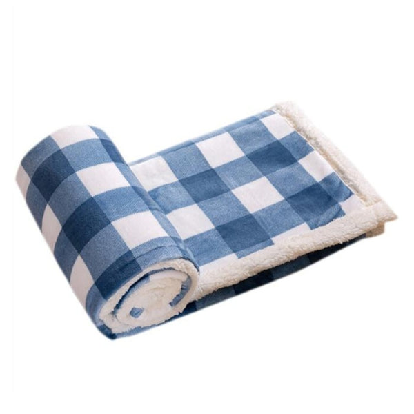 Plaid Ecossais Chaud Blanc et Bleu | Univers Plaid